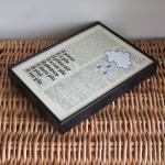 Rain cloud altered book art..