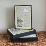 Rain cloud altered book art..