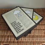 Rain cloud altered book art..